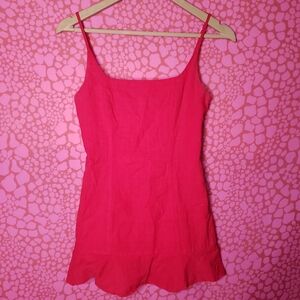 Princess Polly Pink Spaghetti Strap Fitted Sleeveless Camisole Tank Dress